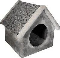 Картинка Домик-когтеточка Cat House Будка 0.38 (серый)