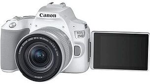 Картинка Зеркальный фотоаппарат Canon EOS 250D Kit 18-55 IS STM (белый) 3458C001