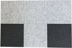 Картинка Декоративная панель из фетра (набор 6 шт) (серо-черный)