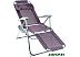 Складной шезлонг Ника КШ3/1 с полкой (баклажановый)