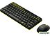 Клавиатура + мышь Logitech Wireless Combo MK240 Nano черный/жёлтый (920-008213)