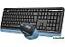 Офисный набор A4Tech Fstyler FGS1035Q (черный/синий)