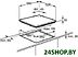 Встраиваемая газовая варочная панель (поверхность) ZANUSSI ZGO65414BA