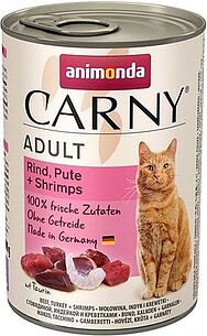 Картинка Консервированный корм для кошек Animonda Carny с индейкой и куриной печенью (0,4 кг)