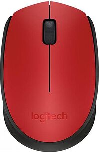 Картинка Мышь Logitech M171 (красный/черный)