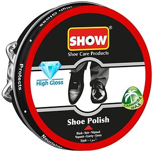 SHOW Классический крем для обуви в шайбе черный, 50 мл