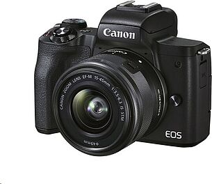 Картинка Беззеркальный фотоаппарат Canon EOS M50 Mark II EF-M 15-45mm IS STM kit 4728C007 (черный)