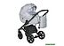 Детская универсальная коляска INDIGO Mio 2 в 1 mi 03 (светло-серая кожа/серый узор)