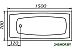 Ванна 1Марка Viola 150x70 (с каркасом) Ванна 1Марка Viola 150x70 (с каркасом)