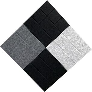 Картинка Декоративная панель из фетра (набор 4 шт) (серо-черный)