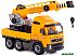 Детская игрушка Полесье Автомобиль-кран с поворотной платформой 8824 (в сеточке)
