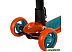 Трехколесный самокат Novatrack Rainbow Pro Transparent New 120PROT.RAINBOW.BL22 (синий/оранжевый)