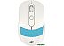 Мышь Oklick 310MW (белый/голубой)