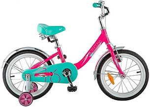 Картинка Детский велосипед Novatrack Ancona 16 (розовый/голубой, 2019)