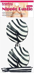 Пэстисы для груди Reusable Zebra Round Tassel Nipple Pasties