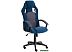 Кресло TetChair Driver (флок/ткань, синий/серый)