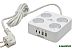 Сетевой фильтр Cablexpert PLT-4-C2U2-W-2