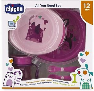 Картинка Комплект посуды Chicco 00016201100000 (Pink)