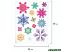 Набор наклеек Золотая сказка Разноцветные снежинки 4 591214