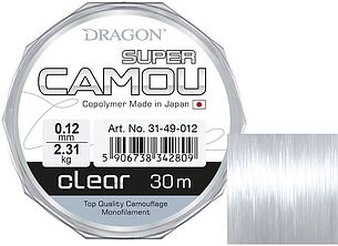 Леска DRAGON SUPER CAMOU CLEAR 30 м (0,18 мм)