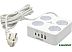 Сетевой фильтр Cablexpert PLT-4-C2U2-W-3