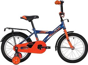 Картинка Детский велосипед NOVATRACK Astra 14 (синий/оранжевый, 2020) (143ASTRA.BL20)