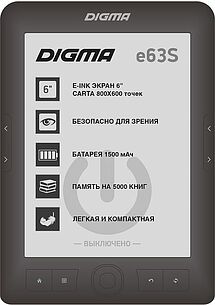 Картинка Электронная книга DIGMA e63S