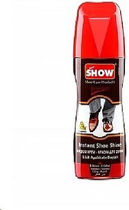 Картинка SHOW Жидкая крем-краска для обуви, цветтемно-коричневый, с губкой, 75 мл