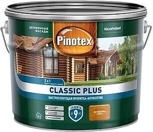 Картинка Антисептик Pinotex Classic Plus 3 в 1 CLR (база под колеровку) 2.5 л