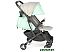 Детская прогулочная коляска Sundays Baby S600 Plus (черная база, серый/бирюзовый)
