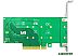 Адаптер для подключения M.2 накопителей Linkreal LRNV95N8 PCIe x8 to 2-Port M.2 NVMe Adapter