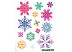 Набор наклеек Золотая сказка Разноцветные снежинки 4 591214