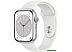 Умные часы Apple Watch Series 8 45 мм (алюминиевый корпус, серебристый/белый, спортивный силиконовый Умные часы Apple Watch Series 8 45 мм (алюминиевый корпус, серебристый/белый, спортивный силиконовый