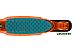Трехколесный самокат Novatrack Rainbow Pro Transparent New 120PROT.RAINBOW.BL22 (синий/оранжевый)