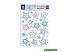 Набор наклеек Золотая сказка Цветные снежинки 3 591221