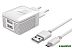 Сетевое зарядное Atomic U500 microUSB (белый)