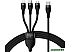 Кабель Baseus Flash Series Ⅱ USB Type-C - Lightning/USB Type-C/microUSB (1.5 м, черный)