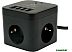 Сетевой фильтр Cablexpert CUBE-3-U4-B-1.5