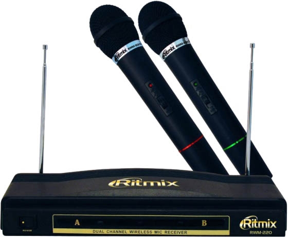 Микрофонная система беспроводная Ritmix RWM-220 (уценка арт. 195349) Микрофонная система беспроводная Ritmix RWM-220 (уценка арт. 195349)