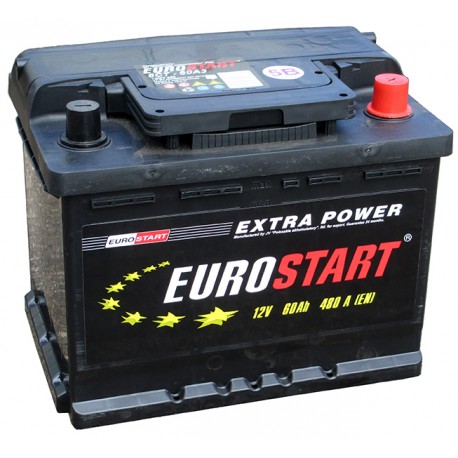 Автомобильный аккумулятор Eurostart Extra Power (60 А·ч) Автомобильный аккумулятор Eurostart Extra Power (60 А·ч)