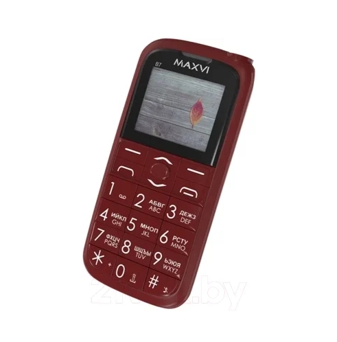 Кнопочный телефон Maxvi B7 (винный красный) Кнопочный телефон Maxvi B7 (винный красный)