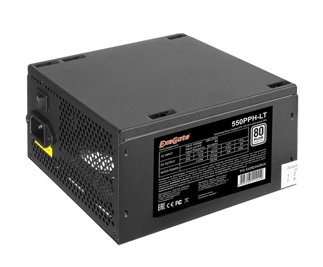 Блок питания ExeGate 550PPH-LT 80 Plus EX282042RUS-S Блок питания ExeGate 550PPH-LT 80 Plus EX282042RUS-S