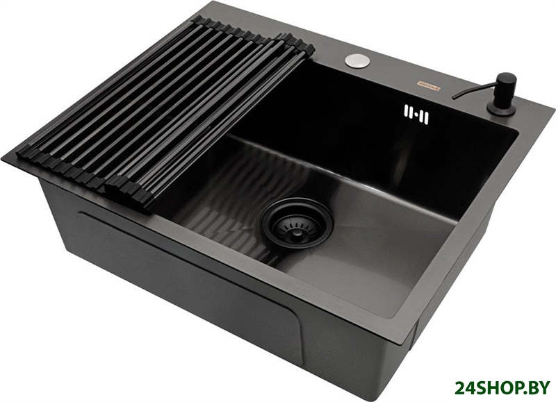 Кухонная мойка ARFEKA ECO AR мойка 600*500, роллер-мат, дозатор Black Кухонная мойка ARFEKA ECO AR мойка 600*500, роллер-мат, дозатор Black