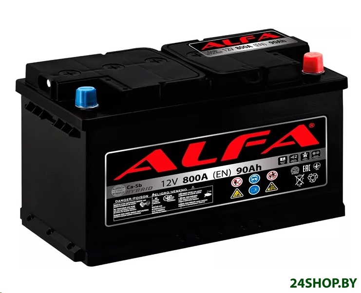 Автомобильный аккумулятор ALFA Hybrid 90 L (90 А·ч) Автомобильный аккумулятор ALFA Hybrid 90 L (90 А·ч)