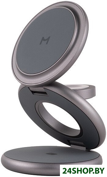 Беспроводное зарядное Magssory Disc Signature Edition 3 в 1 для Samsung WCH053 (серый) Беспроводное зарядное Magssory Disc Signature Edition 3 в 1 для Samsung WCH053 (серый)