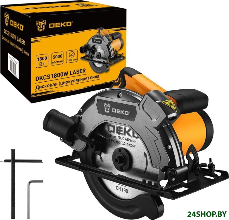 Дисковая (циркулярная) пила Deko DKCS1800W Laser 086-1012 Дисковая (циркулярная) пила Deko DKCS1800W Laser 086-1012