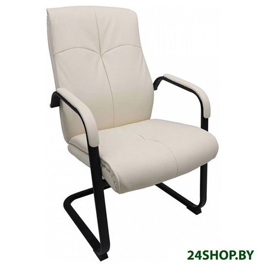 Кресло AksHome Klio (экокожа, кремовый/черный) Кресло AksHome Klio (экокожа, кремовый/черный)
