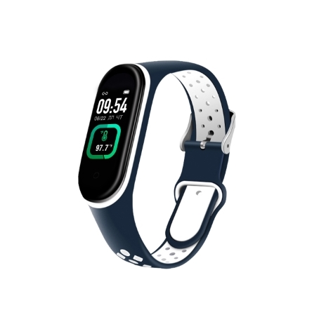 Фитнес-браслет Smarterra FitMaster Ton (белый/синий) Фитнес-браслет Smarterra FitMaster Ton (белый/синий)