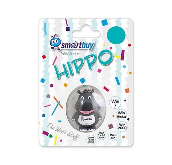 Флеш-память SmartBuy Wild series Hippo 16 Gb (SB16GBHip) Флеш-память SmartBuy Wild series Hippo 16 Gb (SB16GBHip)