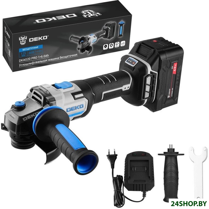 Угловая шлифмашина Deko DKAG20 PRO 085-1073 (с 1-им АКБ) Угловая шлифмашина Deko DKAG20 PRO 085-1073 (с 1-им АКБ)